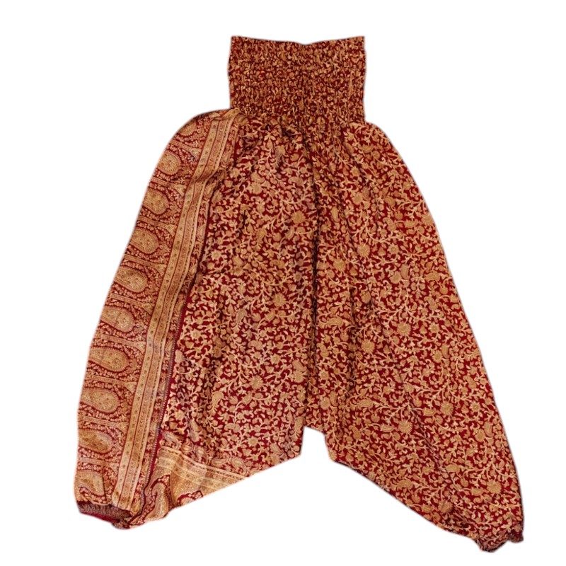 Upcycled indiske Silke Haremsbukser - Model 40