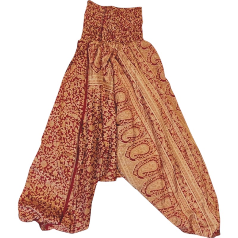 Upcycled indiske Silke Haremsbukser - Model 40 - Billede 2