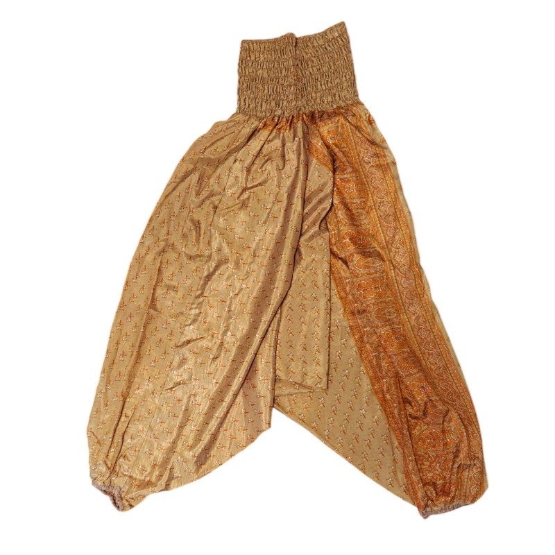 Upcycled indiske Silke Haremsbukser - Model 42