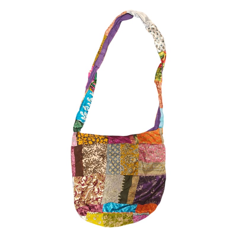 Upcycled indisk Silke Patchwork Taske - Model 54 - Billede 2