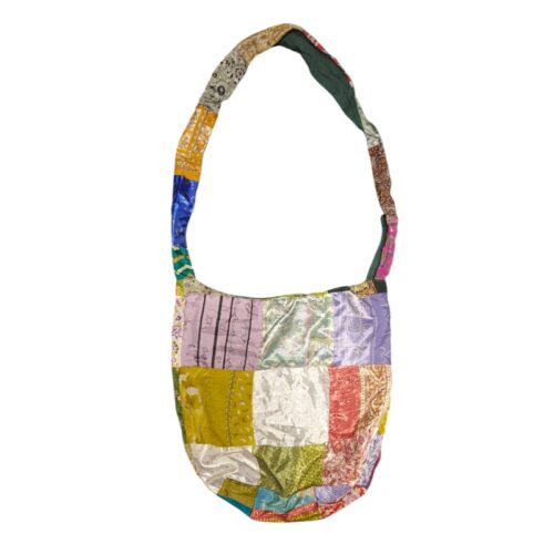 Upcycled indisk Silke Patchwork Taske - Model 56
