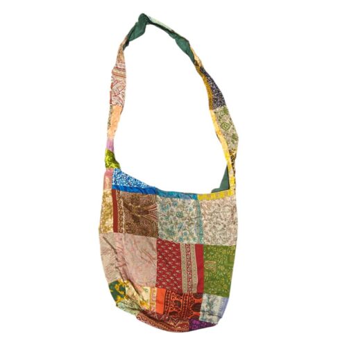 Upcycled indisk Silke Patchwork Taske - Model 57