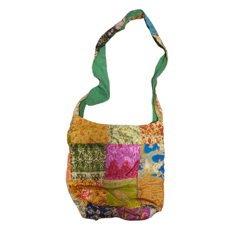 Upcycled indisk Silke Patchwork Taske - Model 60 - Billede 2