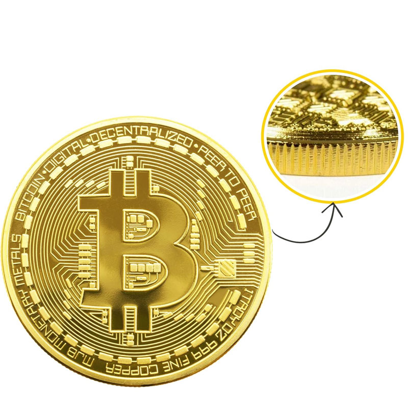 3 stk. Bitcoin mønter i plastik etui - Billede 3