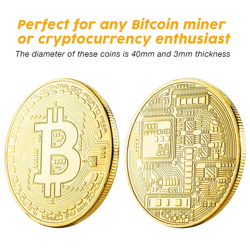 3 stk. Bitcoin mønter i plastik etui - Billede 2