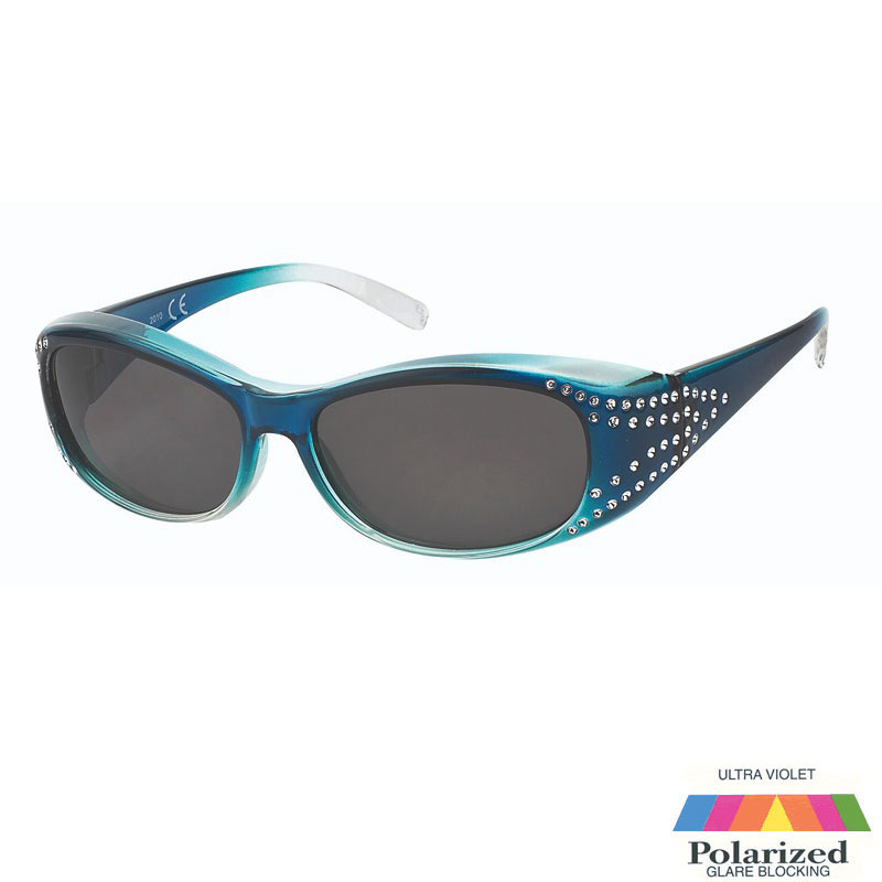 Blå Fit-Over Solbriller - Monaco | Mørke glas