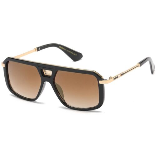 Sorte Manhattan Millionaire Solbriller - Giovanni  | Guld - Let guld spejlglas
