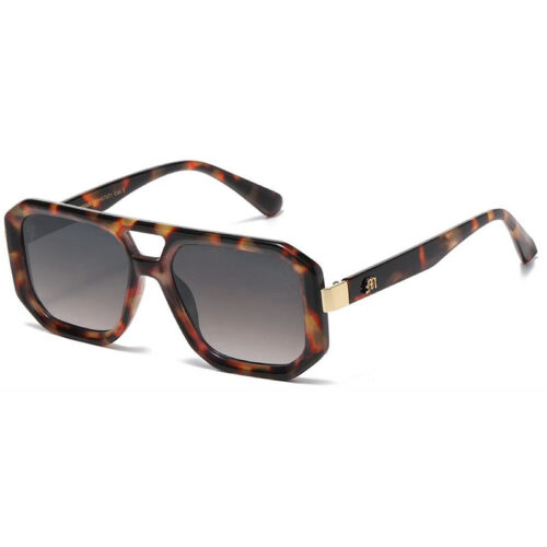 Brun turtle Manhattan Millionaire Solbriller - Winston  | Guld - Fade glas