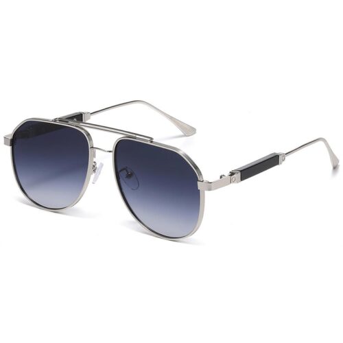 Sølv metal Manhattan Aviator Solbriller - Lloyd  | Fade glas