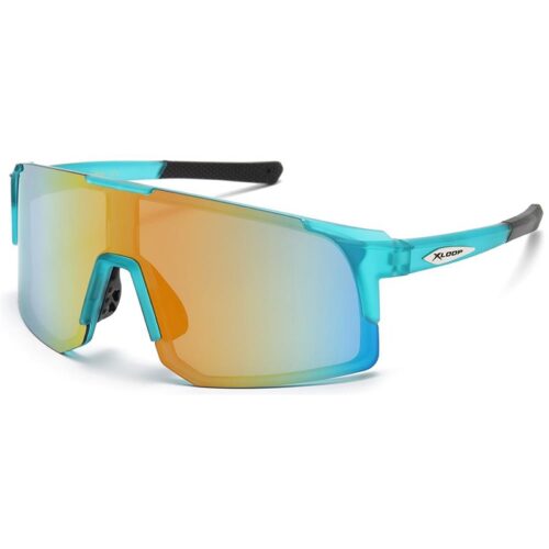 X-Loop Solbriller - Sporty-X | Turkis stel - Multicolor spejlglas